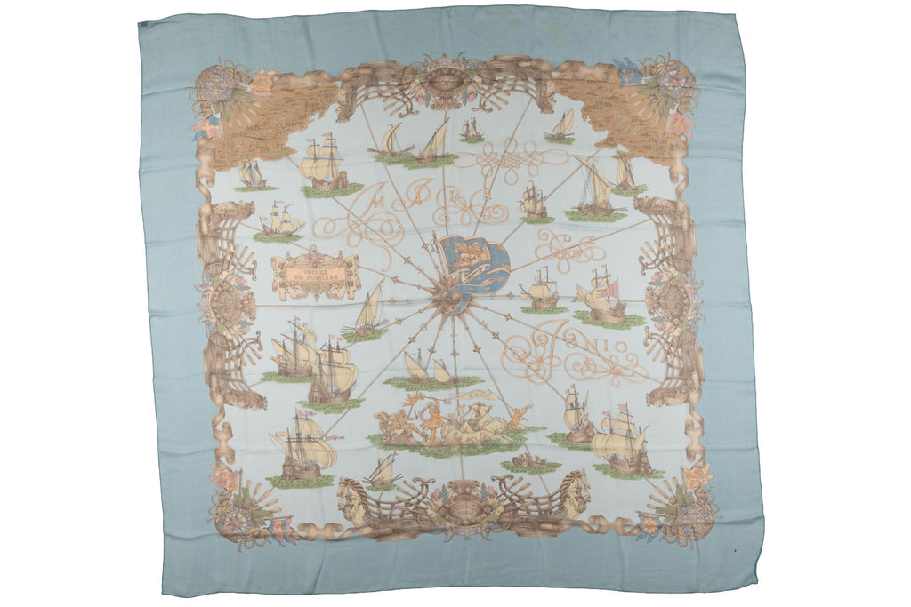 Hermès "Voiles De Lumiere" Silk Shawl