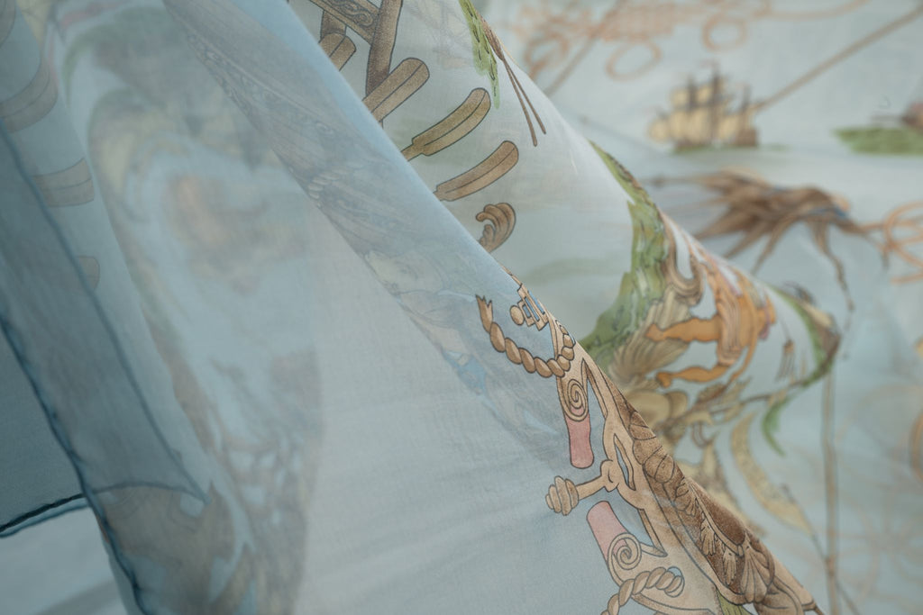 Hermès "Voiles De Lumiere" Silk Shawl