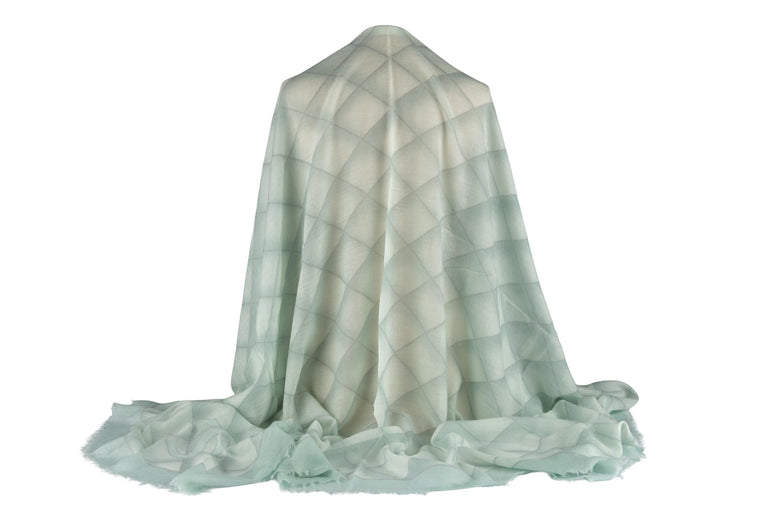 Chanel New Diamond Print Cashmere Shawl