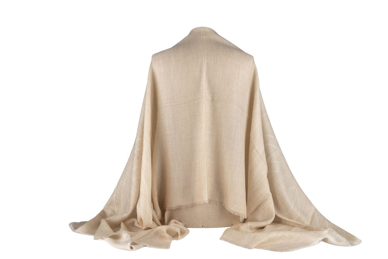 Chanel New Beige Cashmere Shawl