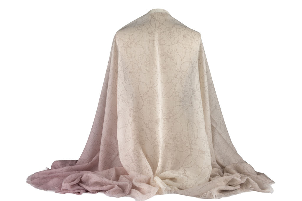 Chanel New Camellia Cashmere Shawl