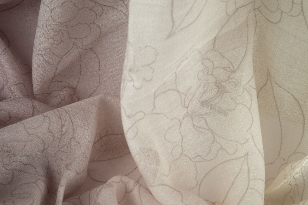 Chanel New Camellia Cashmere Shawl