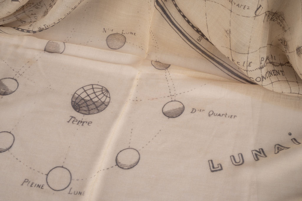 Chanel New World Map Cashmere Shawl