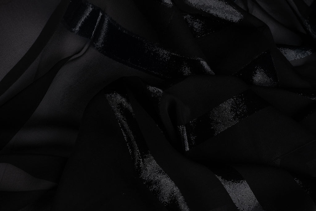 Chanel New  Black CC Logo Silk Shawl