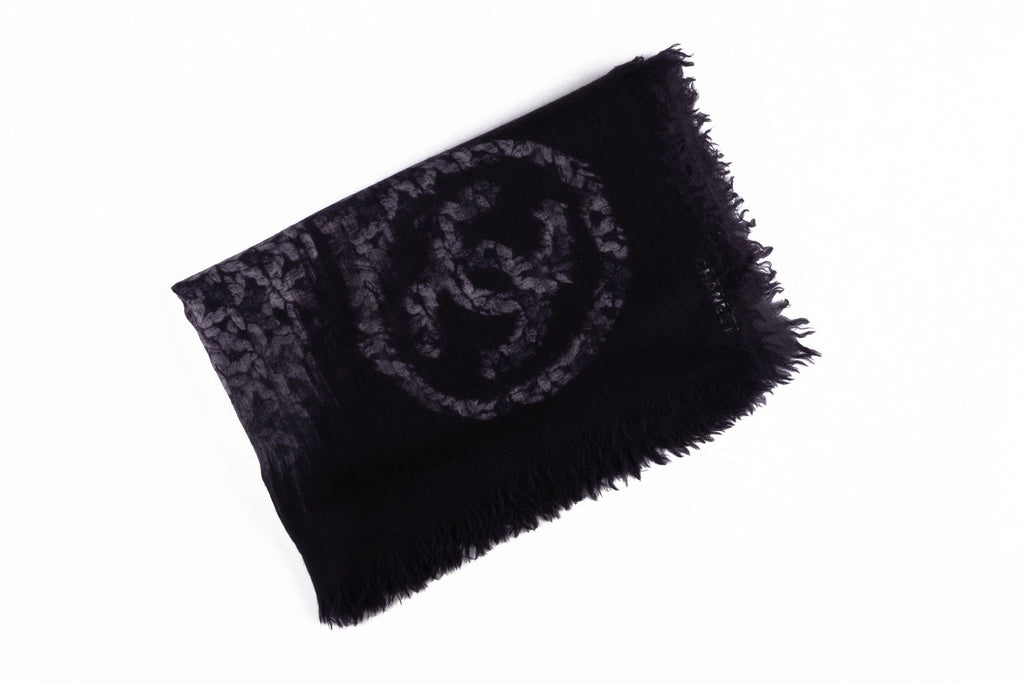 Chanel New Logo Purple Cashmere Shawl