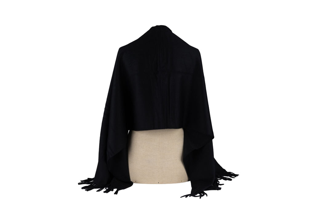 Hermès New Rare Black Vicuna Shawl