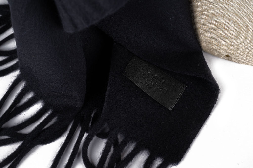 Hermès New Rare Black Vicuna Shawl