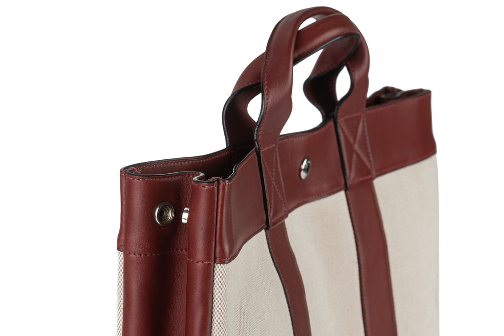 Hermès Deauville Red & Ivory Tote MM