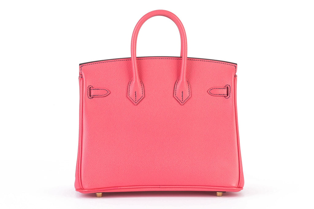 Hermès Birkin 25 Verso Epsom Rose d'Etè