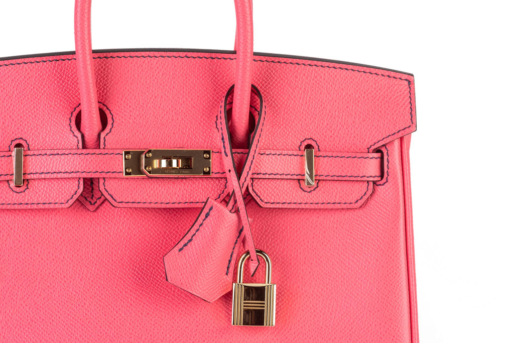 Hermès Birkin 25 Verso Epsom Rose d'Etè