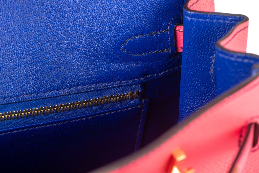 Hermès Birkin 25 Verso Epsom Rose d'Etè