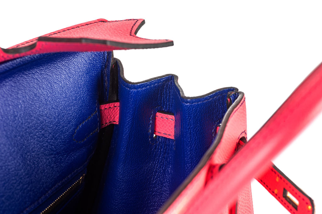 Hermès Birkin 25 Verso Epsom Rose d'Etè