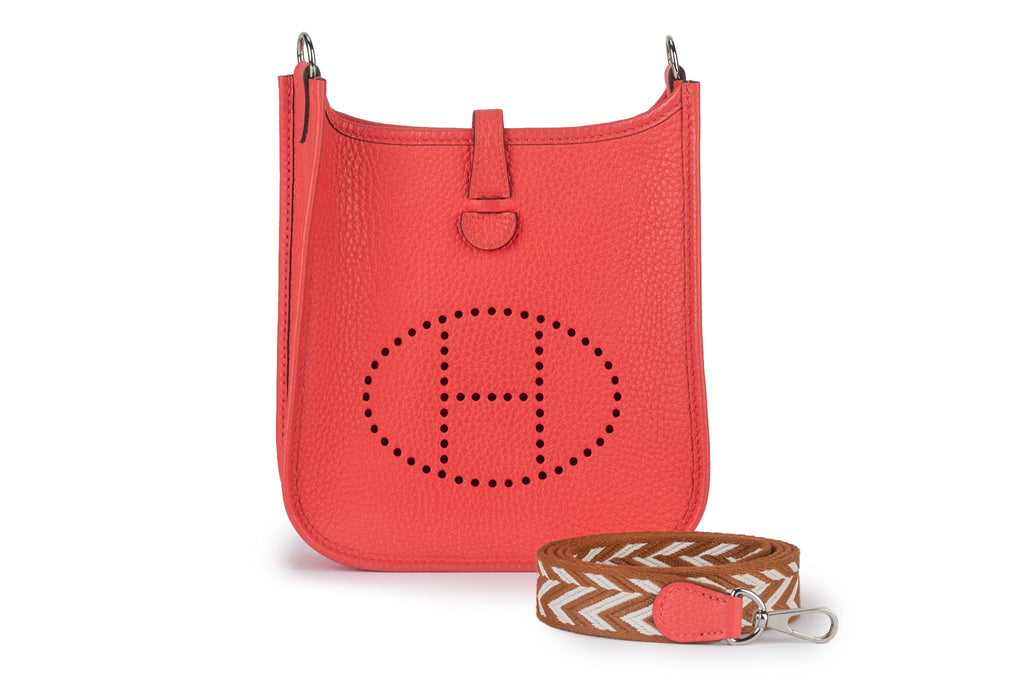 Hermès New Rouge Pivoine Mini Evelyne