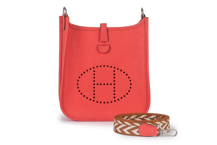 Hermès New Rouge Pivoine Mini Evelyne
