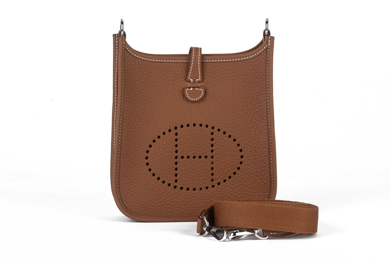Hermès New Gold Mini Evelyne Bag