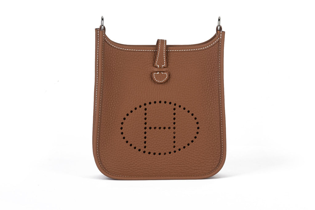 Hermès New Gold Mini Evelyne Bag