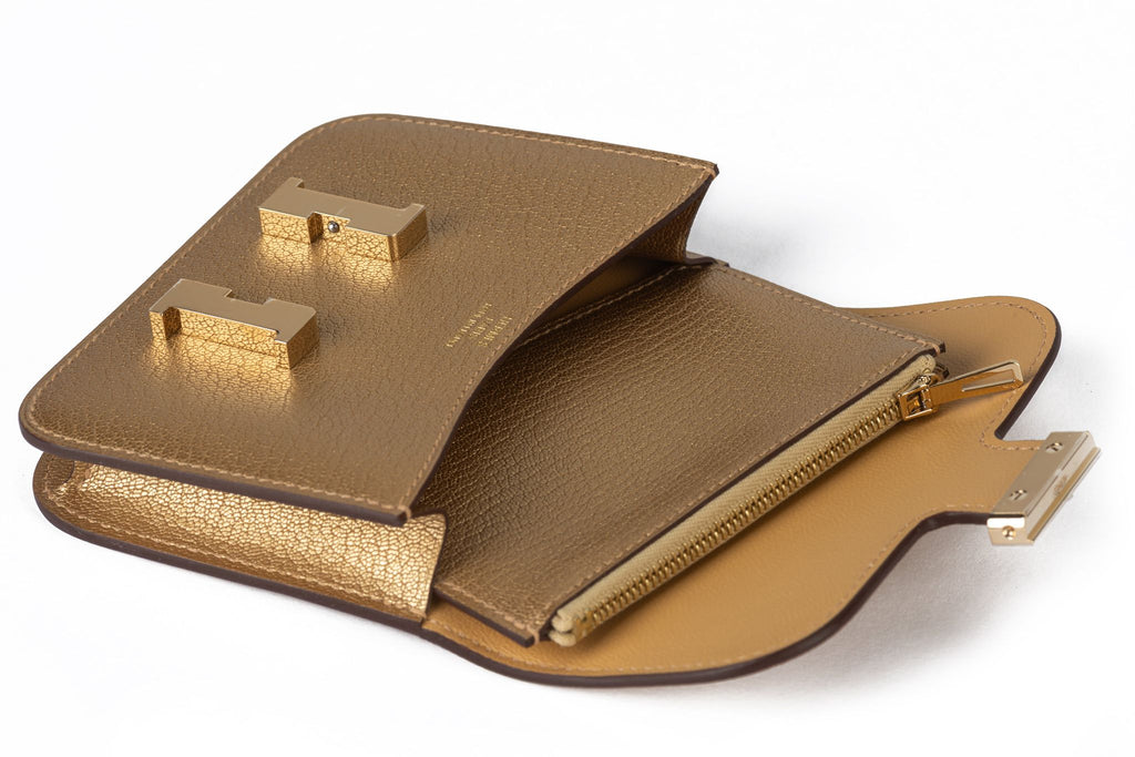Hermès New Gold Costance Slim Wallet