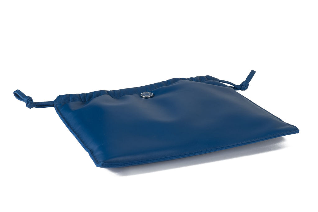 Hermès New In Box Pilo Pouch in Blue