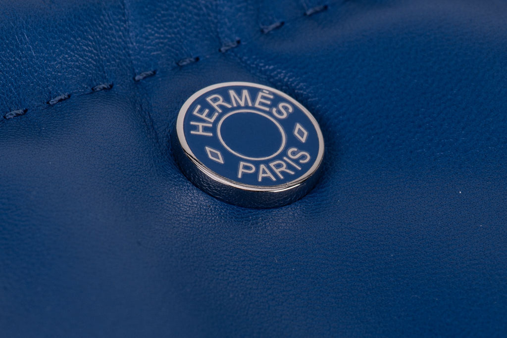 Hermès New In Box Pilo Pouch in Blue