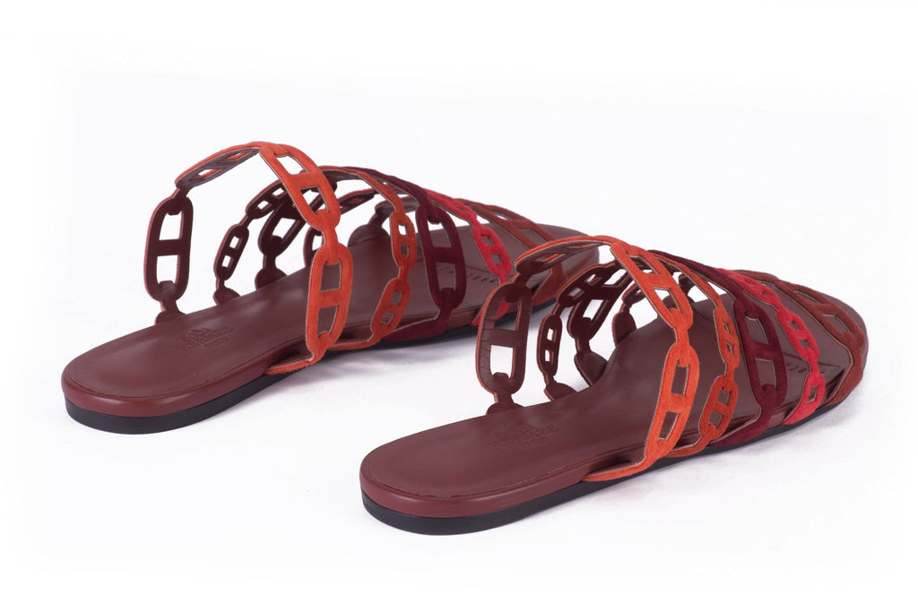 Hermès Thalassa Chevre Velours Sandals