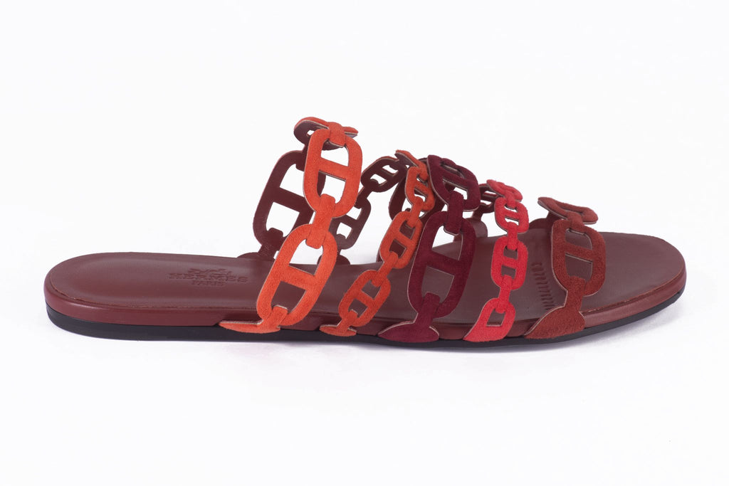 Hermès Thalassa Chevre Velours Sandals