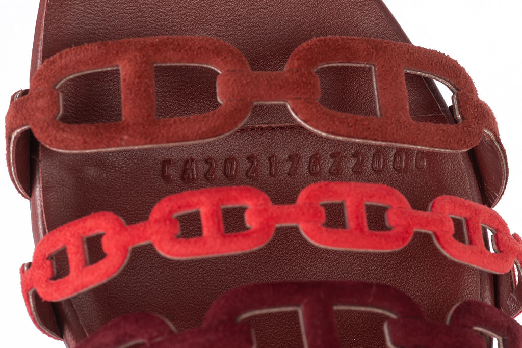 Hermès Thalassa Chevre Velours Sandals