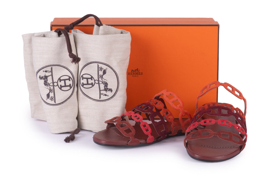 Hermès Thalassa Chevre Velours Sandals