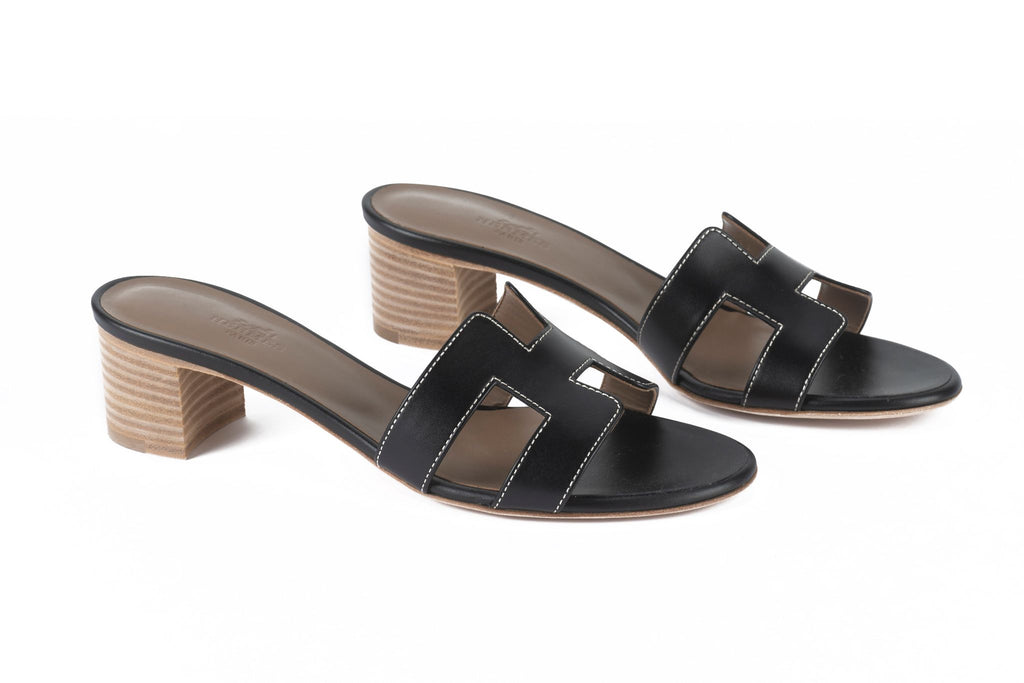 Hermès New Oasis Sandal Black 37.5