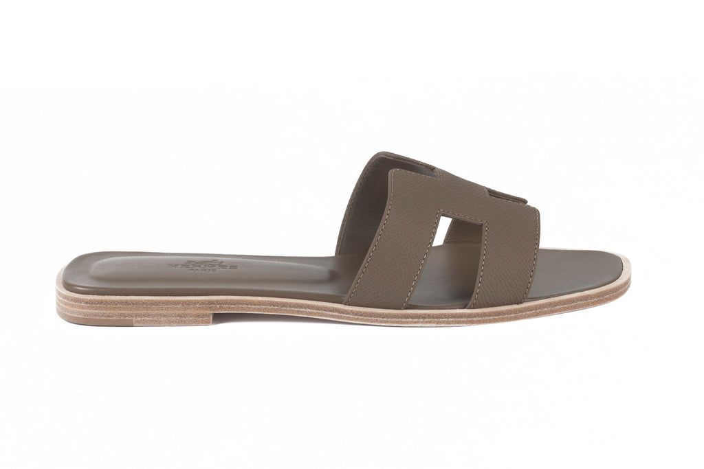 Hermès NIB Oran Sandal Etoupe 37.5