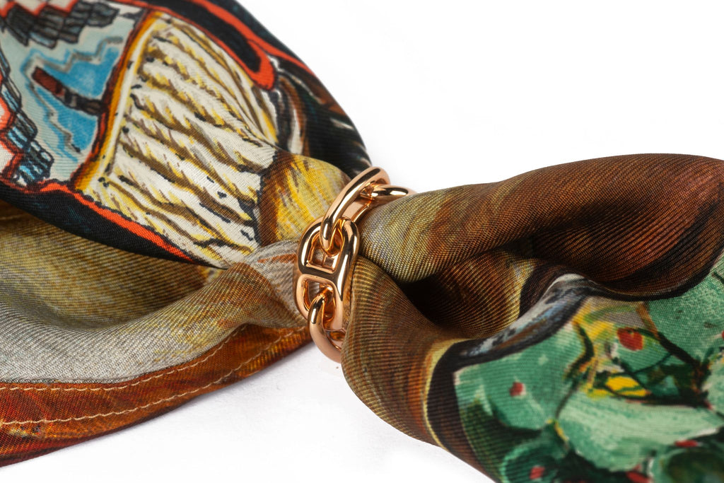 Hermès NIB Regate Scarf 90 Ring