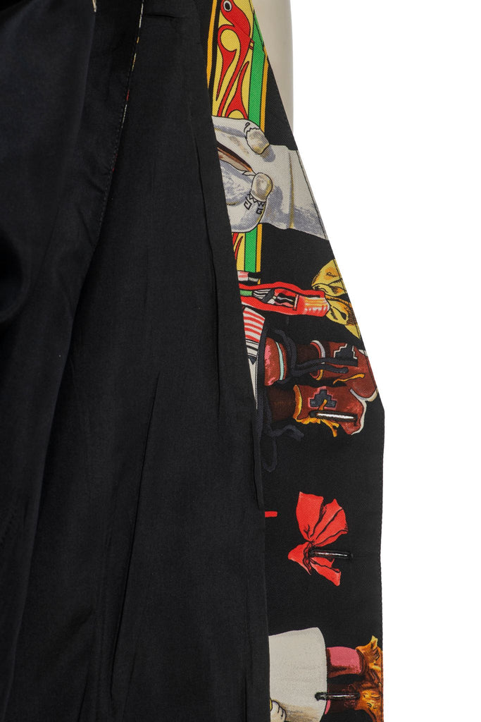 Hermès Black Kachinas Printed Silk Vest