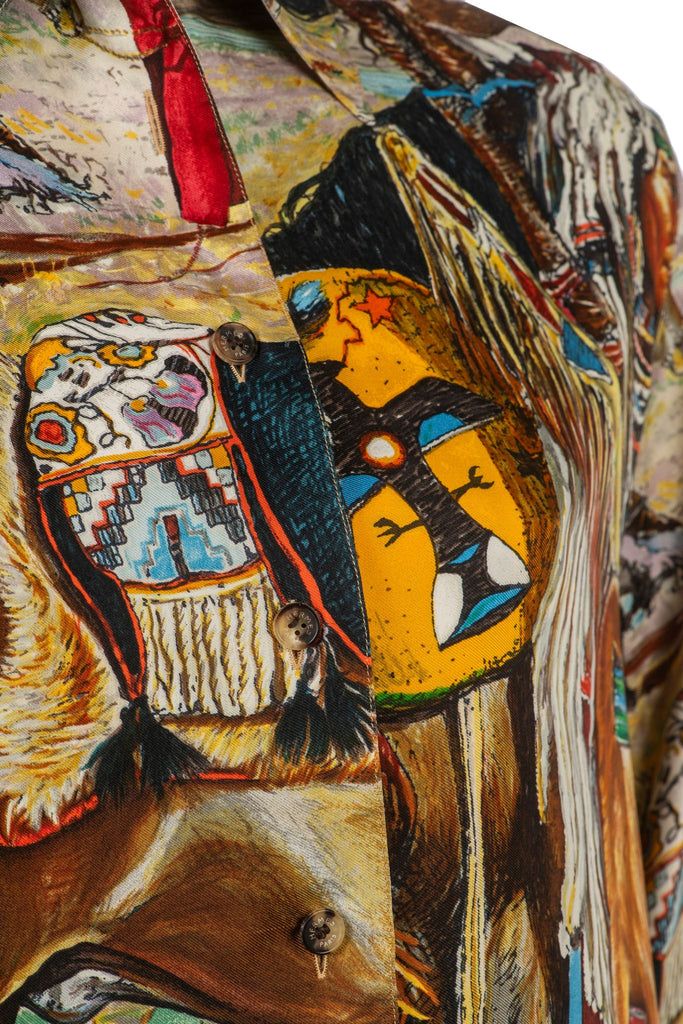 Hermès "Les Cheyennes" Silk Shirt