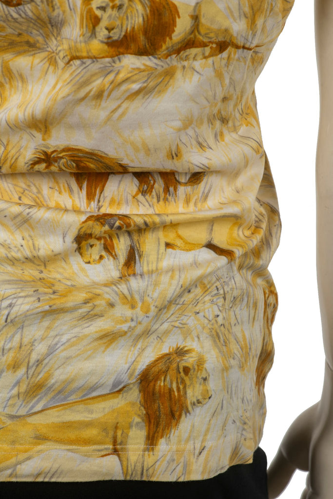 Hermès Lion Short Sleeve Cotton Shirt