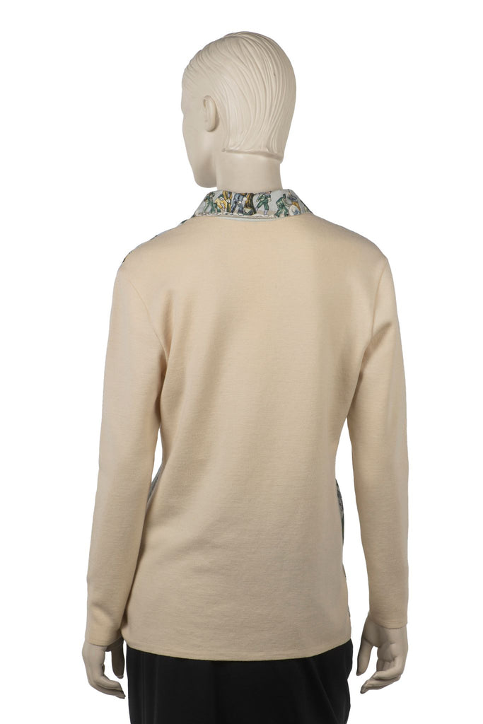 Hermès Silk and Wool Niege d Antan Shirt