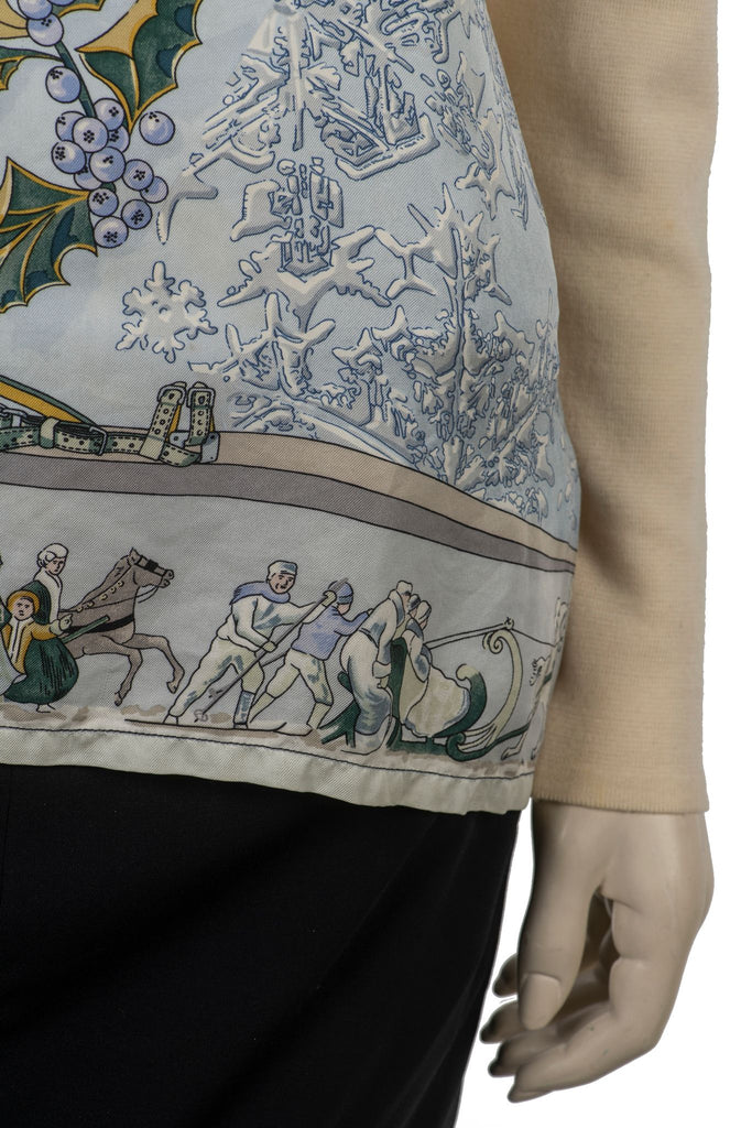 Hermès Silk and Wool Niege d Antan Shirt