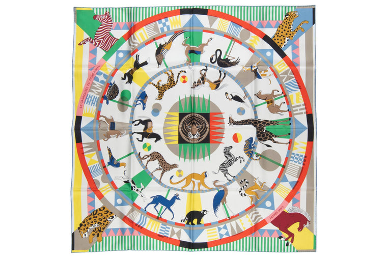Hermès "Le carrousel du tigre" scarf NB