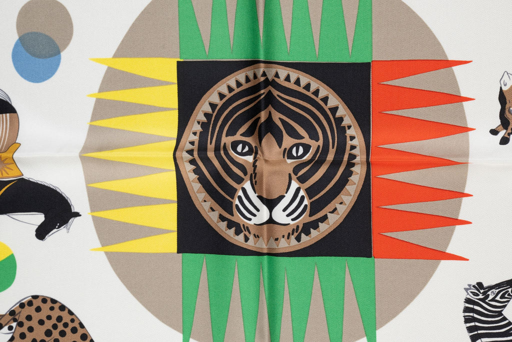 Hermès "Le carrousel du tigre" scarf NB