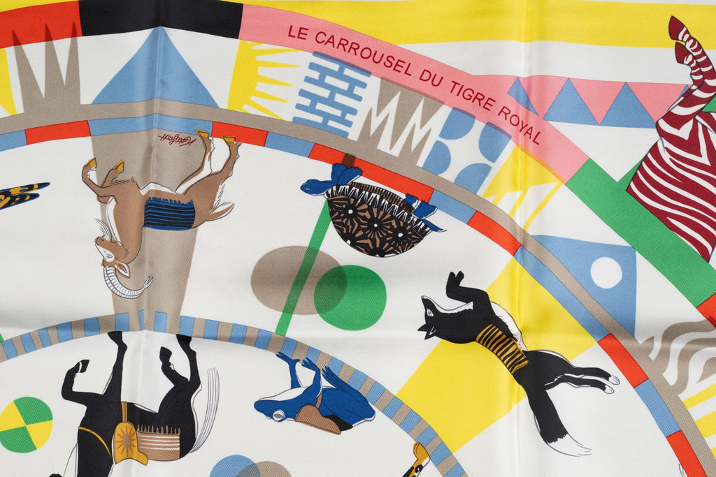 Hermès "Le carrousel du tigre" scarf NB