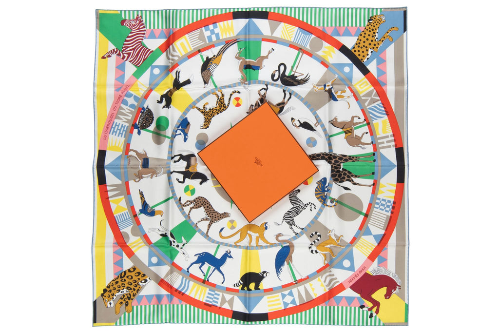 Hermès "Le carrousel du tigre" scarf NB