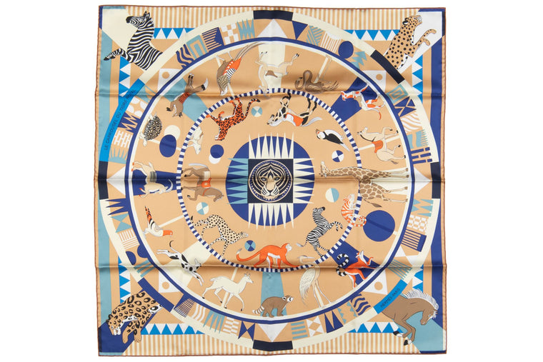 Hermès "Le carrousel du tigre" scarf NB
