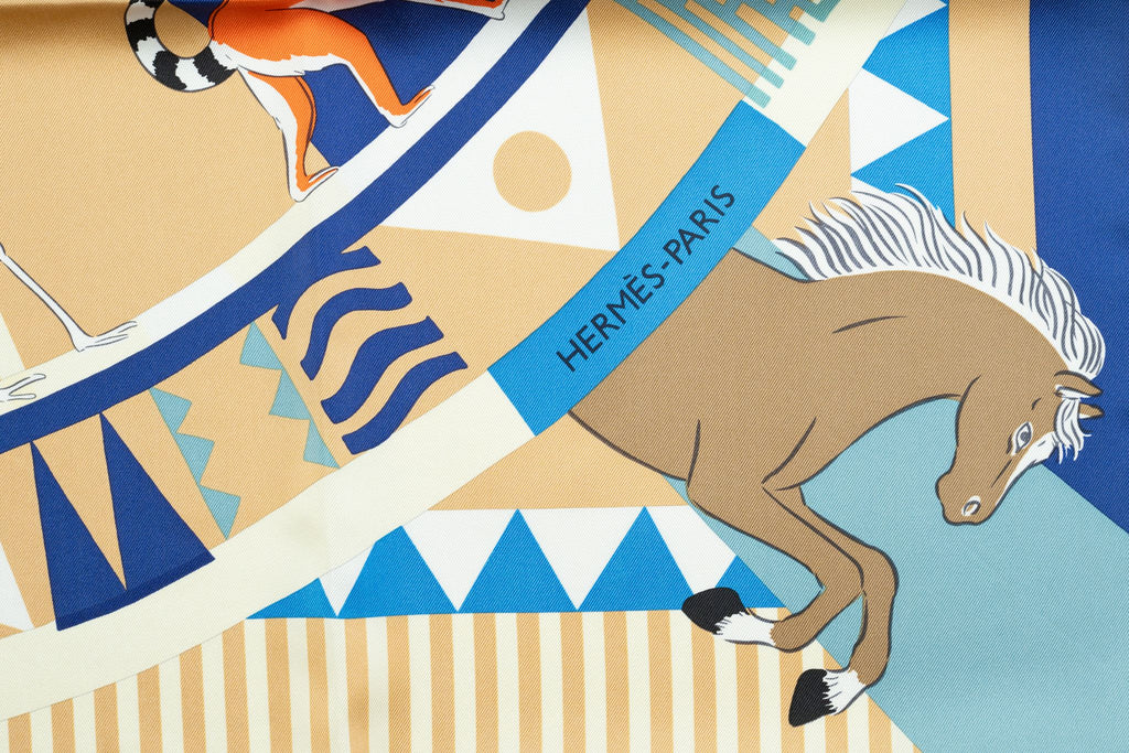 Hermès "Le carrousel du tigre" scarf NB