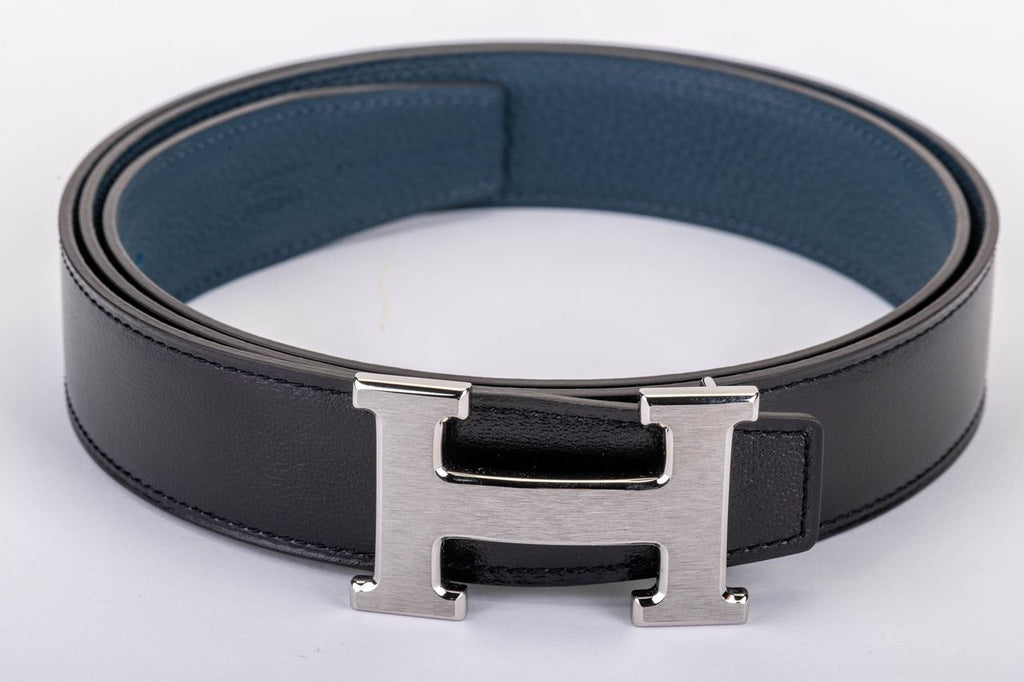 Hermes BNIB Black & Blue H Belt