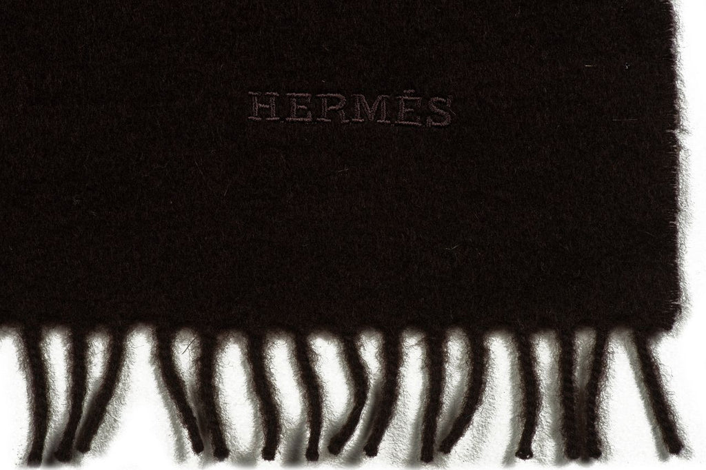 Hermes Brown Cashmere Unisex Scarf