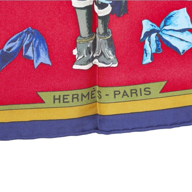 Hermès Red Les Danses des Indiens Scarf