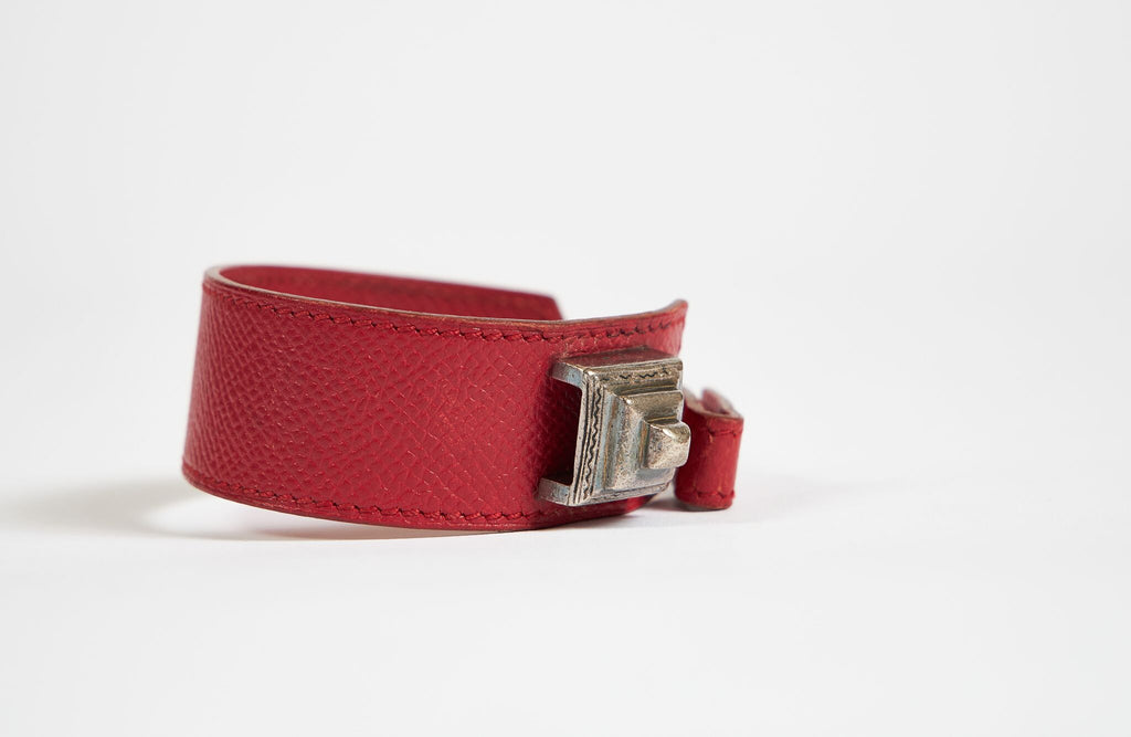 Hermès Red Epsom Tuareg Bracelet