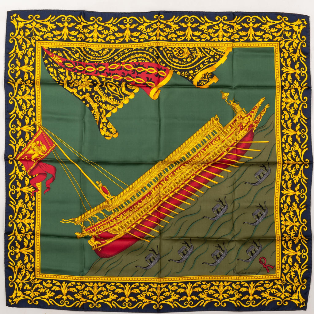 Roberta Di Camerino Silk Galleon Scarf