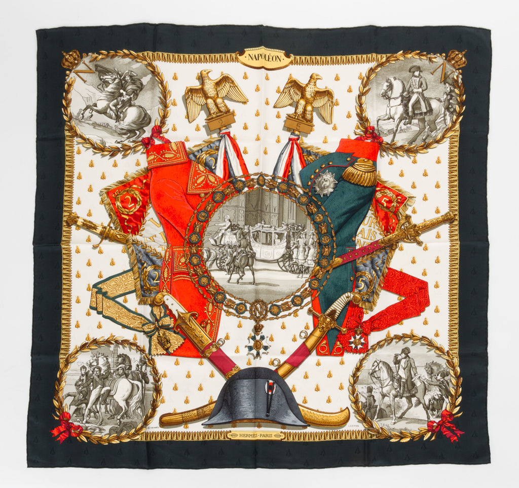 Hermès Black Napoleon Scarf by Ledoux