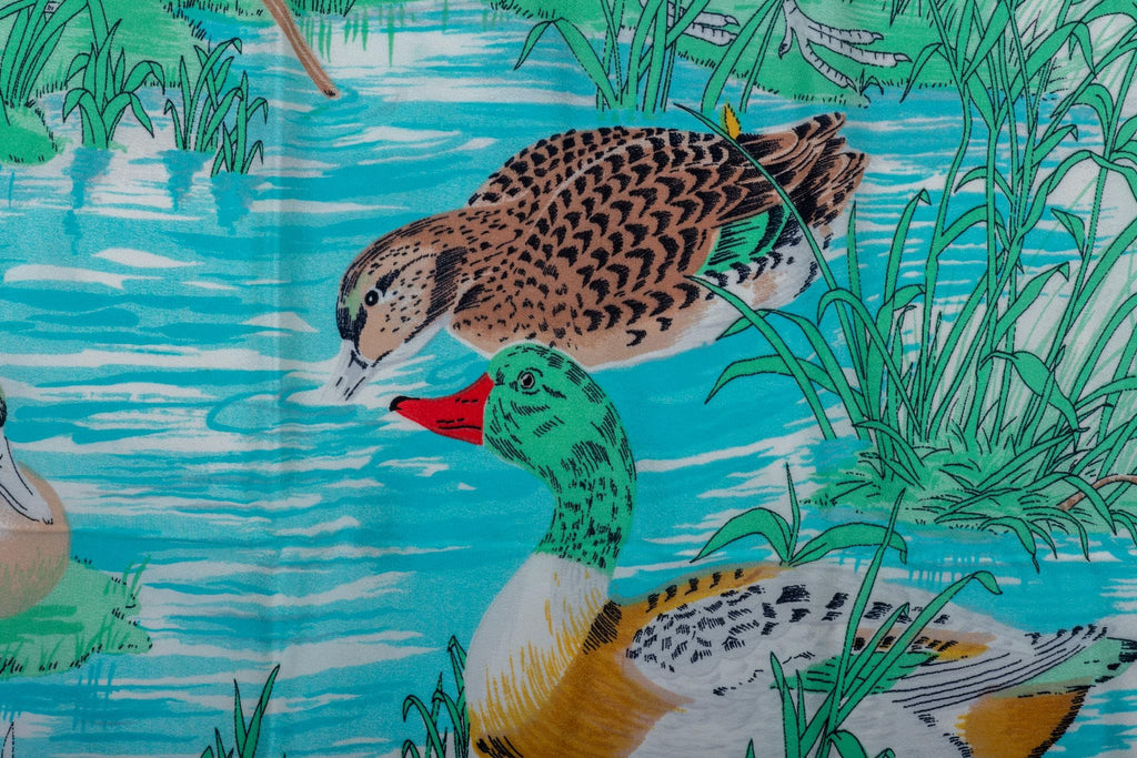 Gucci Birds White & Green Silk Scarf