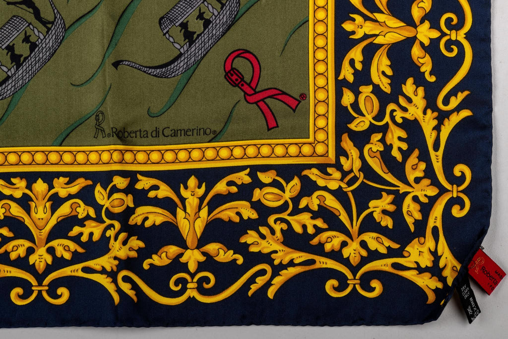 Roberta Di Camerino Silk Galleon Scarf