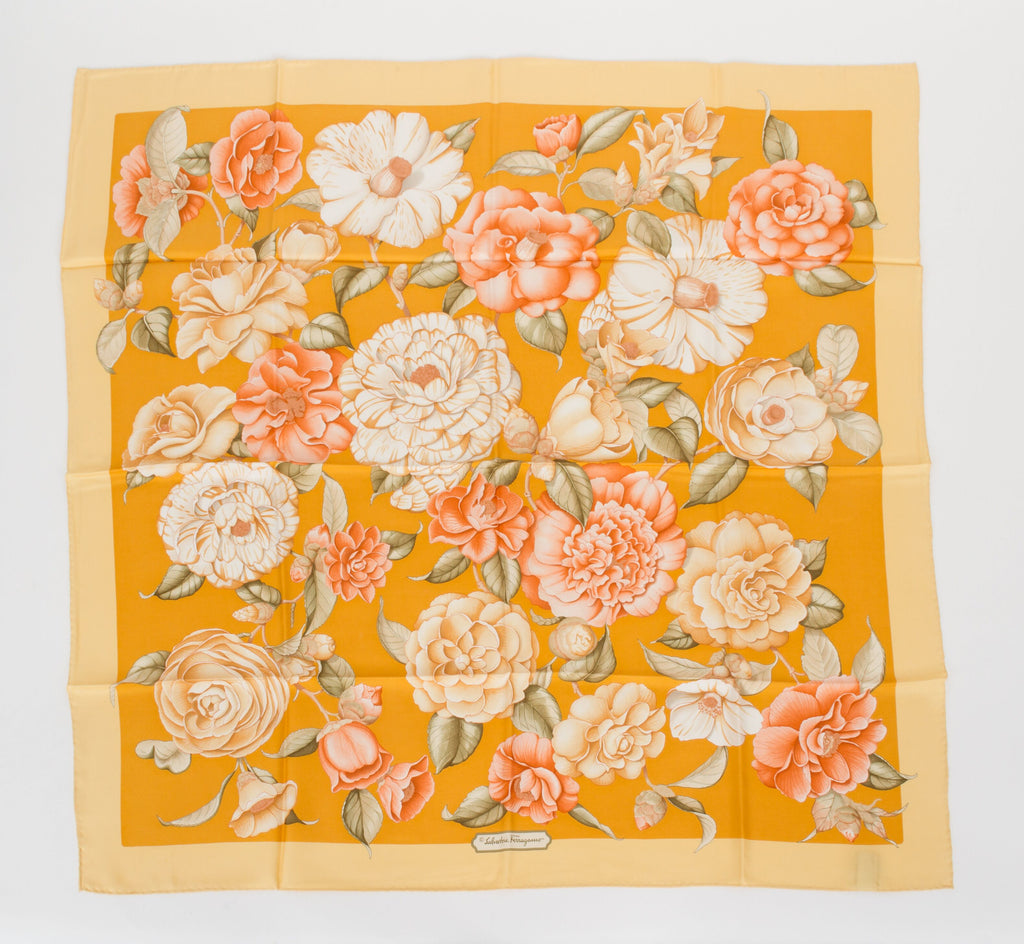 Ferragamo Spring Flower Silk Scarf